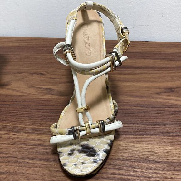 Augusto Cuomo Ankle Strap  Leather Sandal With Stiletto Heel. Size 39/8.5. - Picture 2 of 8